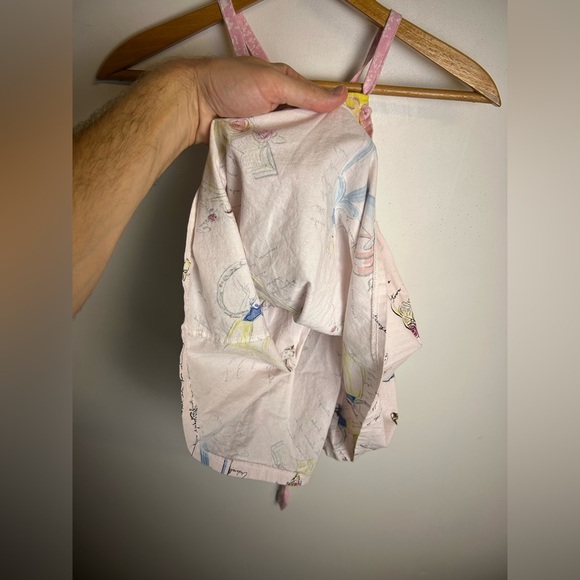 Oh Sew Sweet designs Hand Made Disney Princess girl Pink Yellow Floral Dress 3T - Picture 3 of 9